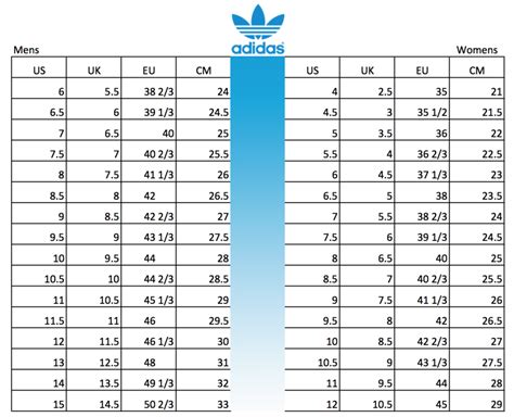 adidas size chart uk japan.